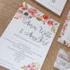 Lydia Watercolour Floral Chic Wedding Invitation Suite with RSVP card |Wedding Invite with Flowers - Image 5