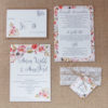 Lydia Watercolour Floral Chic Wedding Invitation Suite with RSVP card |Wedding Invite with Flowers - Image 4