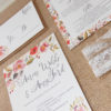 Lydia Watercolour Floral Chic Wedding Invitation Suite with RSVP card |Wedding Invite with Flowers - Image 3