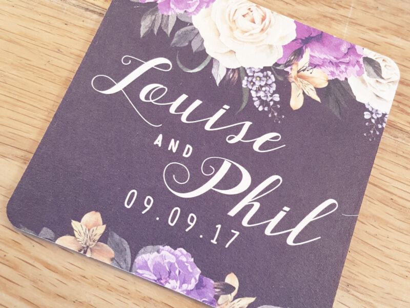 Beer Mat Coaster - Wedding Save the Date Card