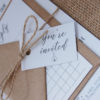 Esme Outdoor Tipi Wedding Invitation with RSVP card Kraft Envelopes & Foil Printing