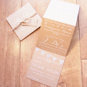 Pocket Fold Invites Recycled Brown Natural Kraft Pocketfold wedding Invitations 