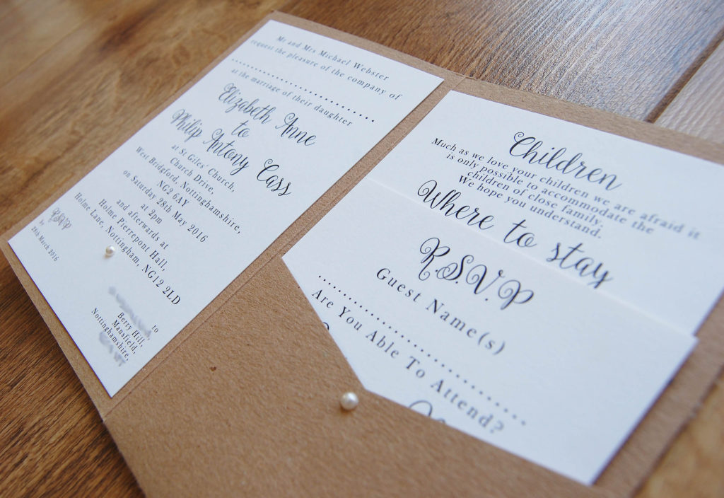 Fiona Pocketfold Wedding Invitation Suite Inside Close Up Date