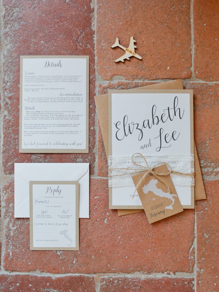 Destination wedding invitation