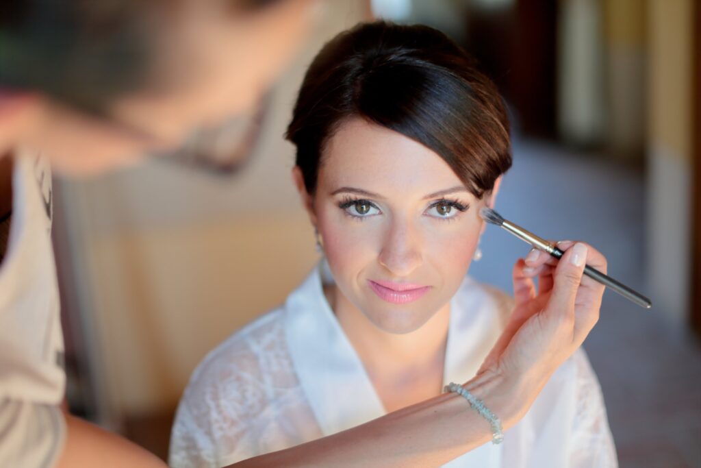 bride and make up artist