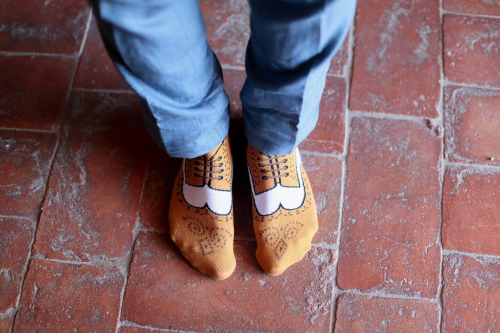 groom's funky socks