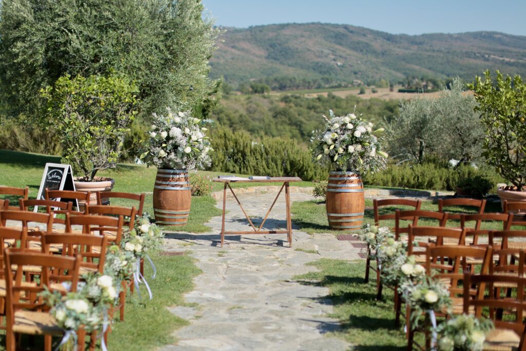 Casa Cornacchi wedding set up