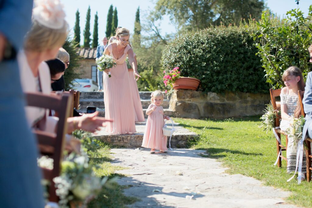 Tuscan wedding flower girl