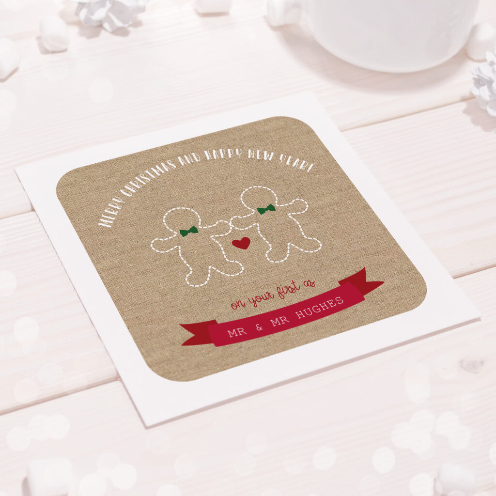 Gingerbread Couple Christmas Card - Image 4