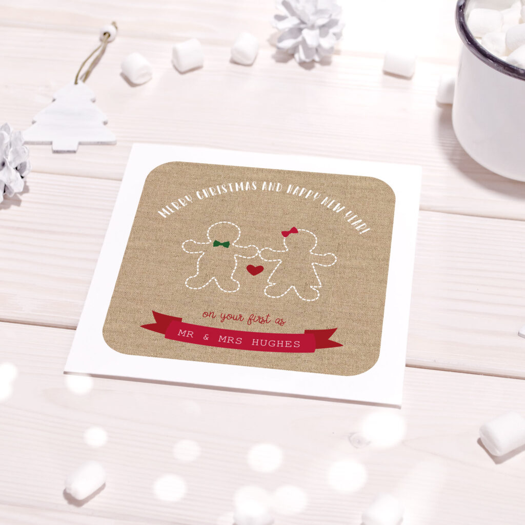 Gingerbread Couple Christmas Card - Image 3
