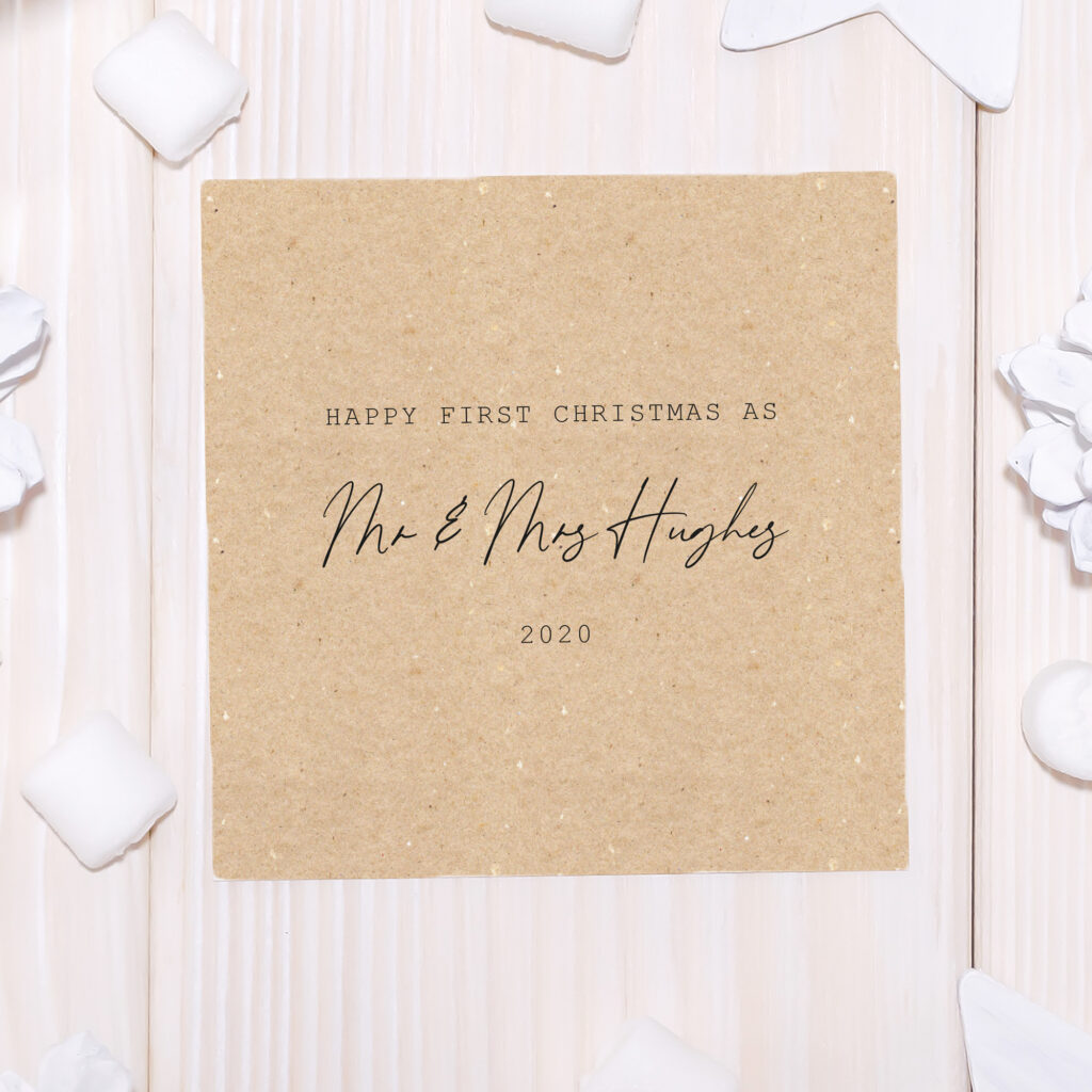 Rustic Personalised Christmas Card