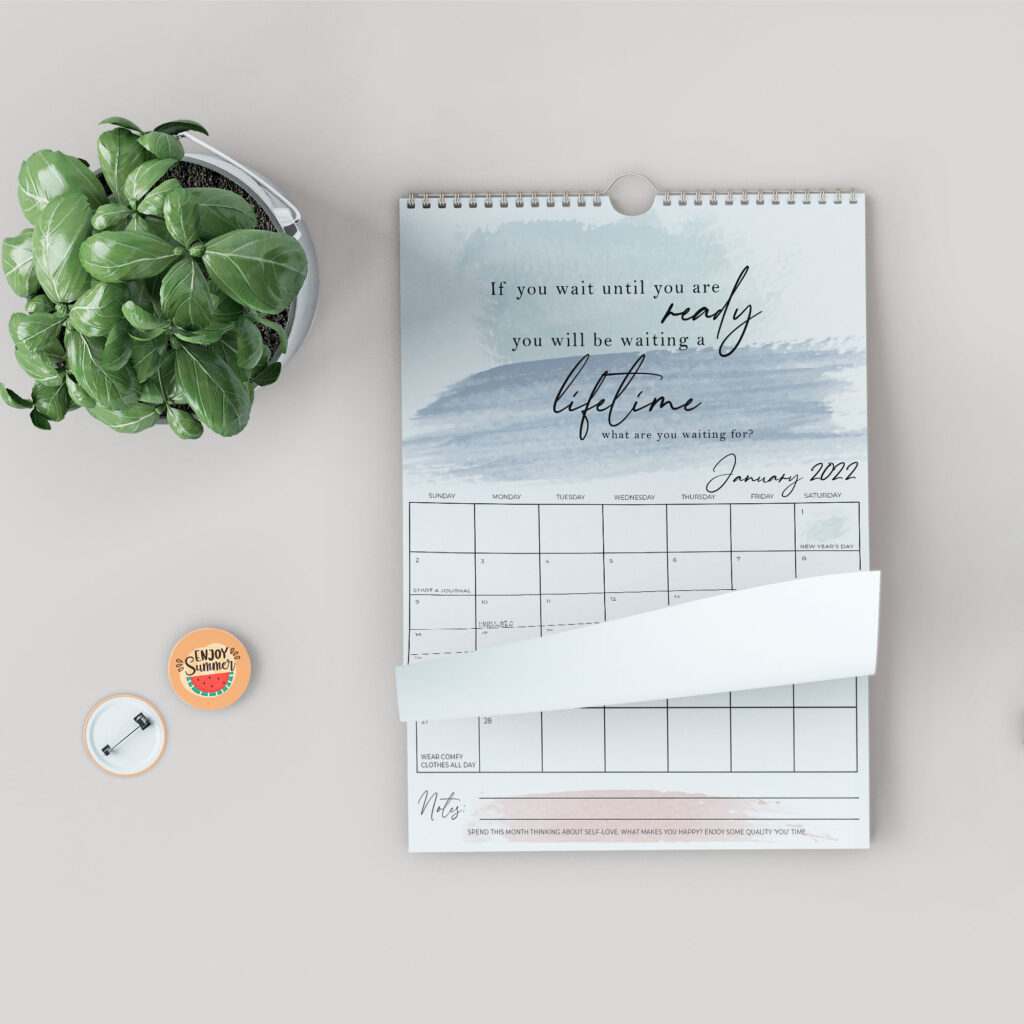 Positive Mindset Wall Calendar 2022 - Image 3