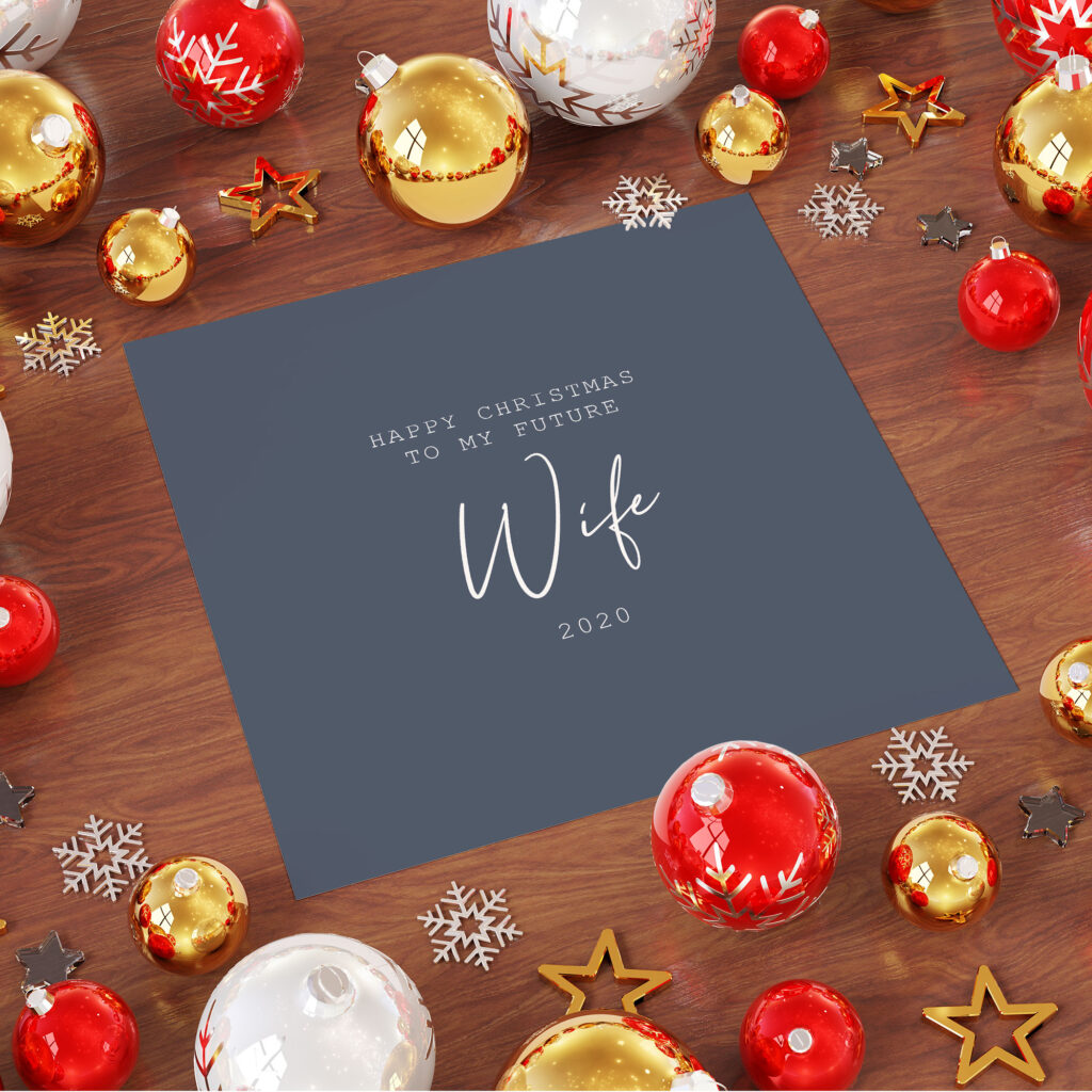 Personalised Christmas Card for Future Wife or Husband
