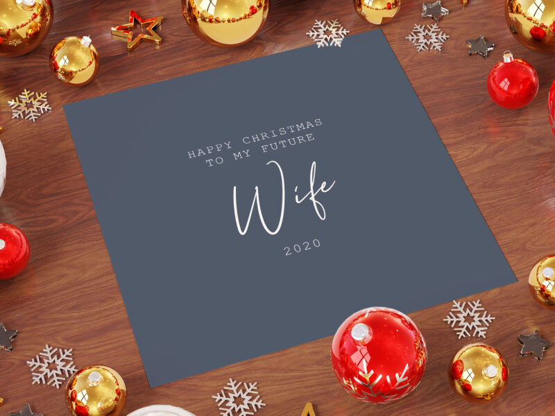 Personalised Christmas Card for Future Wife or Husband