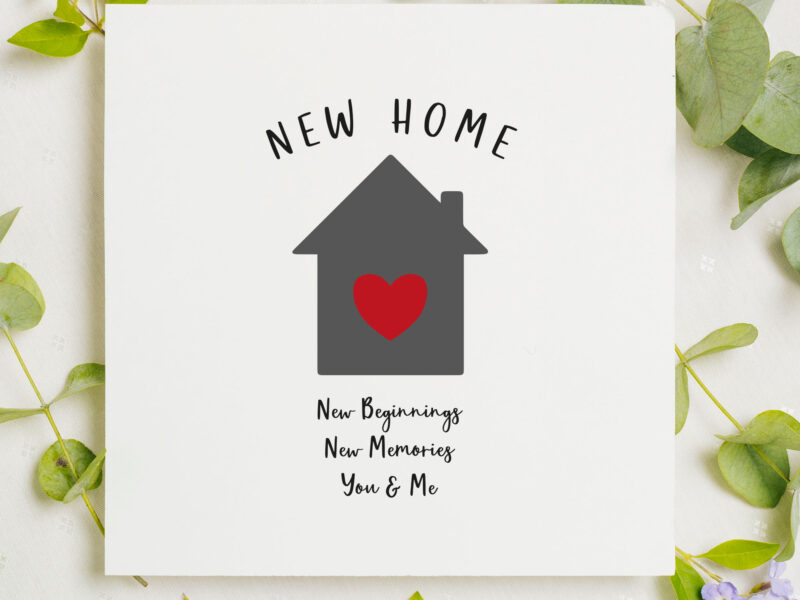 New Home Card - Heart & House Design