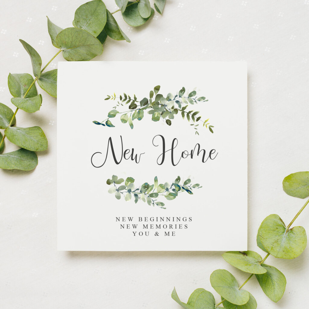 New Home Card - Leaf Design