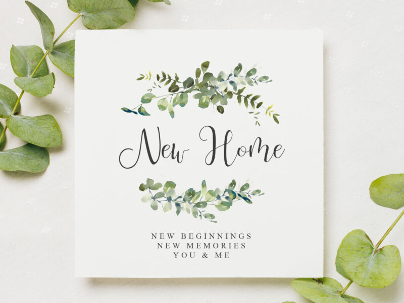 New Home Card - Leaf Design