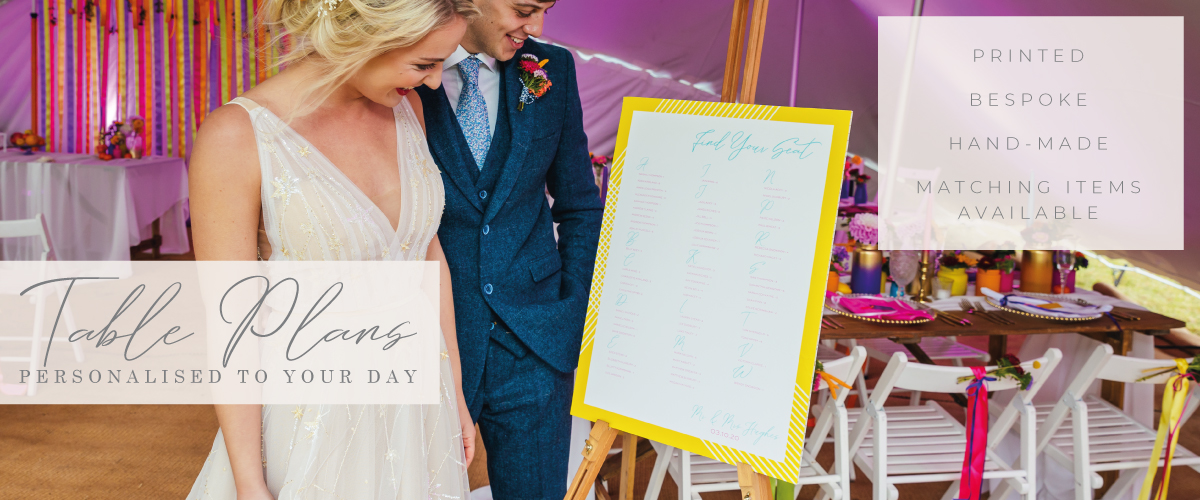 Show your guest to their table in style with a luxury printed table plan