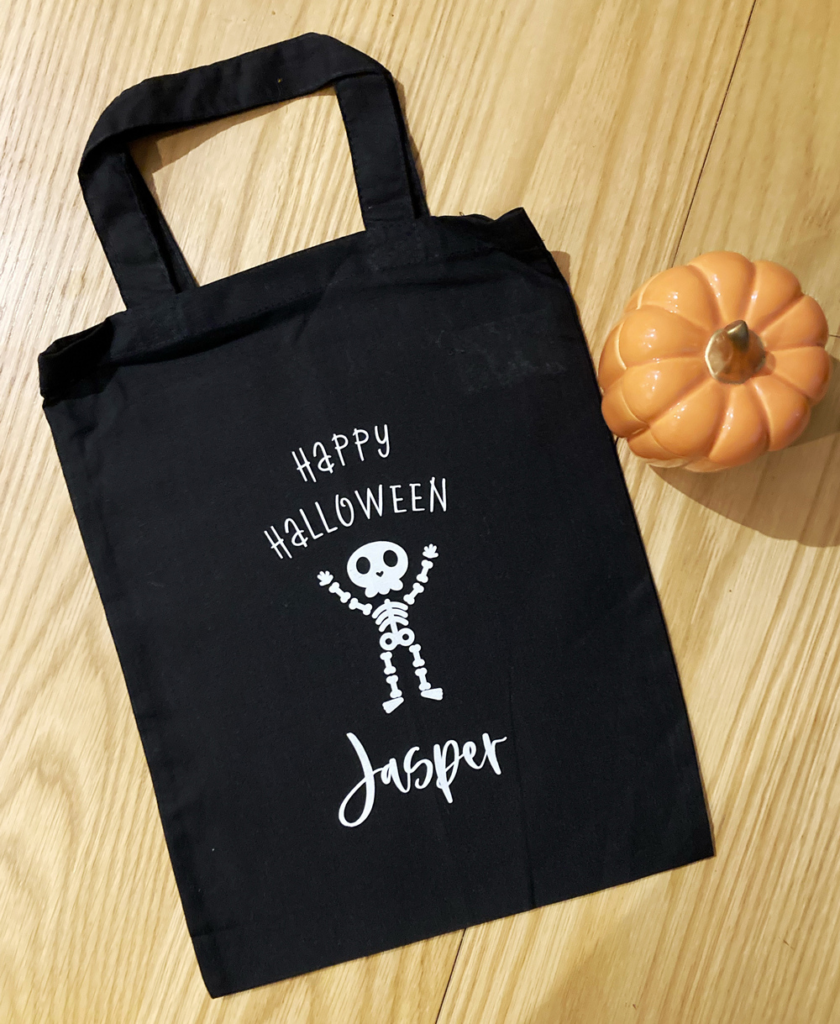 eco friendly halloween bag personalised happy halloween trick or treat bag skeleton personalised custom