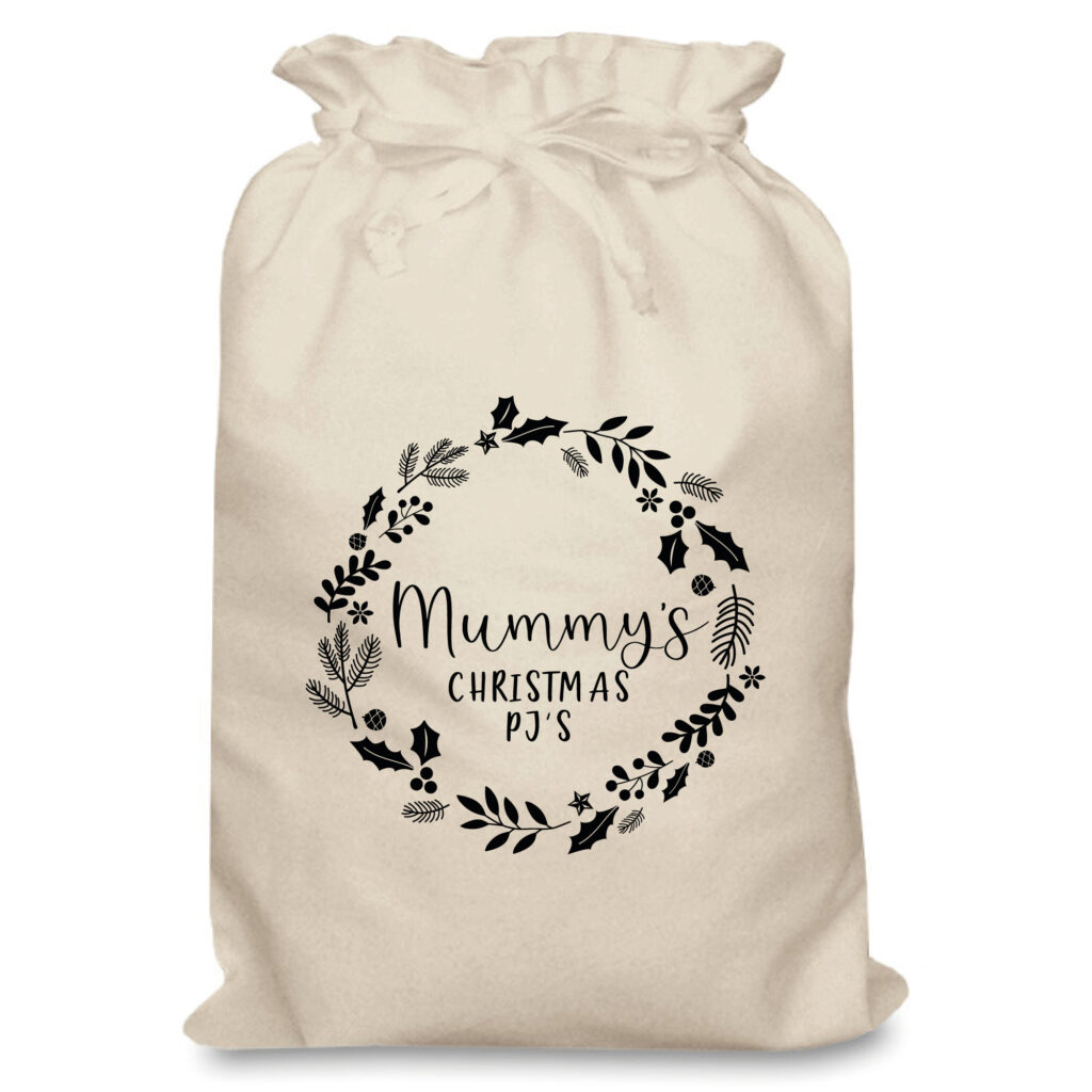 Personalised Christmas Eve Bag | Eco-Friendly Re-usable Christmas Eve Bag Personalised with Name - Image 5