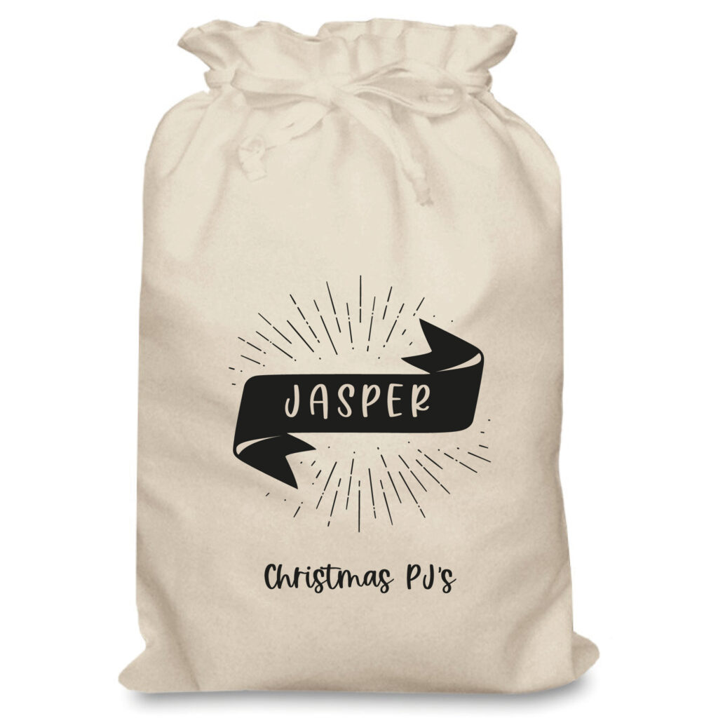 Personalised Christmas Eve Bag | Eco-Friendly Re-usable Christmas Eve Bag Personalised with Name - Image 6