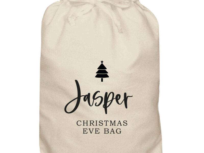 Personalised Christmas Eve Bag | Eco-Friendly Re-usable Christmas Eve Bag Personalised with Name