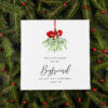 Personalised Christmas Card for Wife, Husband or Fiance - Mistletoe Kisses - Image 2