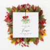 Personalised Christmas Card for Wife, Husband or Fiance - Mistletoe Kisses - Image 3
