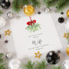 Personalised Christmas Card for Wife, Husband or Fiance - Mistletoe Kisses - Image 6