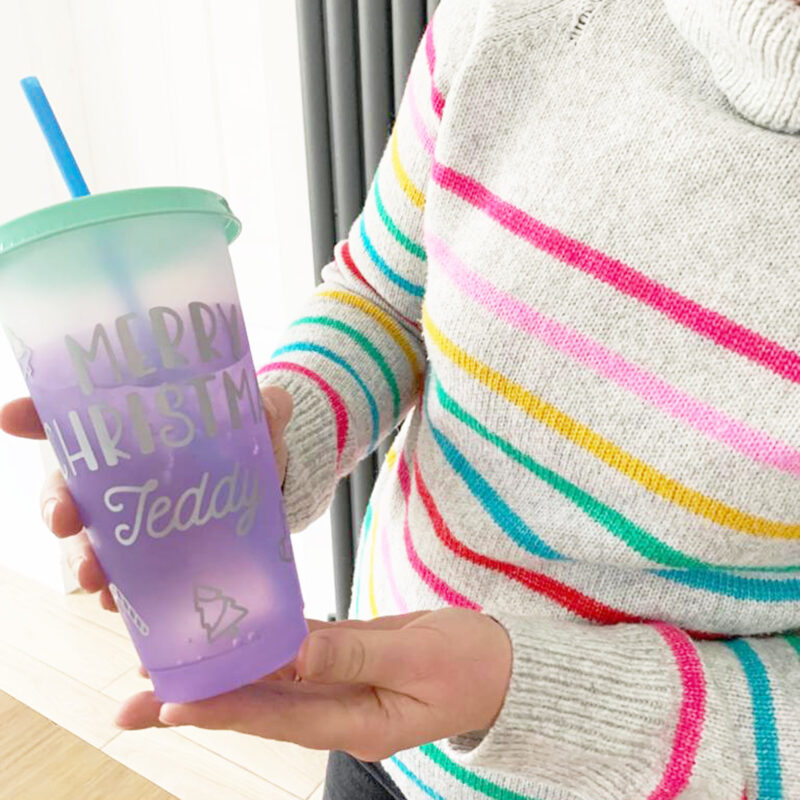 Colour Changing Reusable Cup | Christmas Gift | Secret Santa Stocking Filler - Image 3