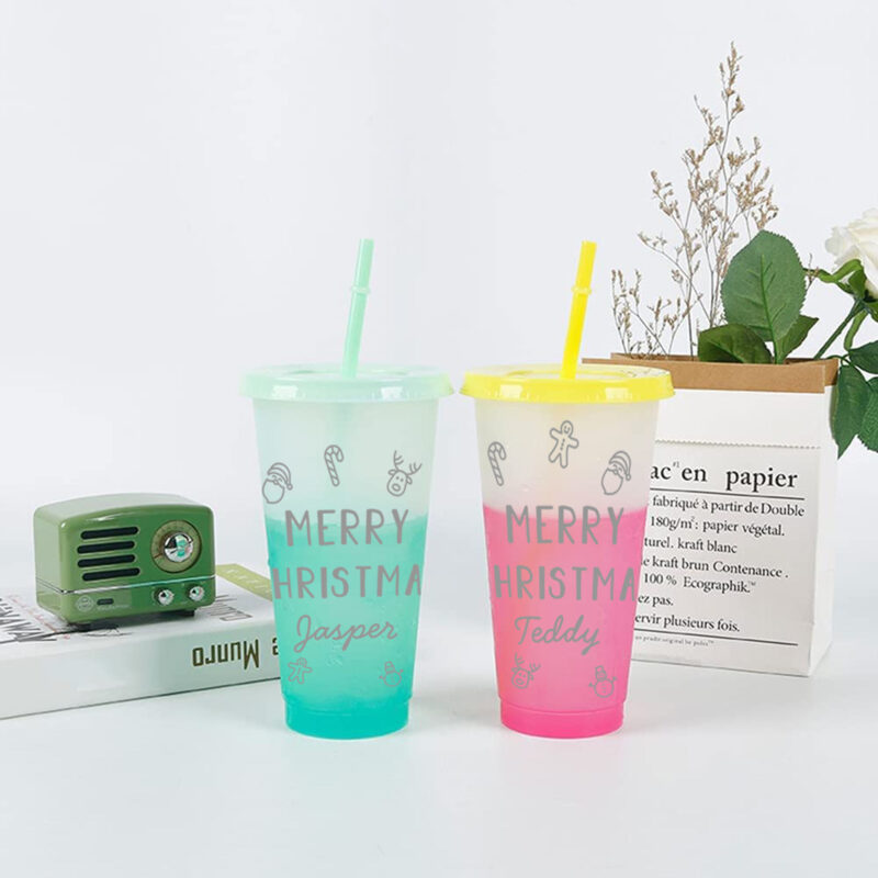 Colour Changing Reusable Cup | Christmas Gift | Secret Santa Stocking Filler