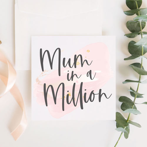 mum in a million mother's day card for your mummy