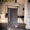 modern black wedding table plan
