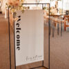 black and white modern welcome sign